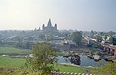 Orchha - landscape with the Chaturbhuj Mandir Temple 